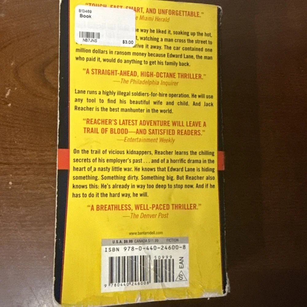 The Hard Way: A Reacher Novel; Jack Reacher- Lee Child, 9780440423027, paperback